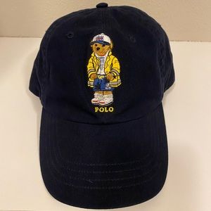 Polo bear baseball cap hat navy Ralph Lauren